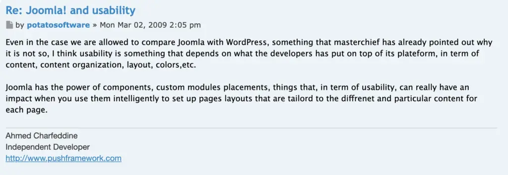 Joomla reviews, joomla forums, joomla vs wordpress