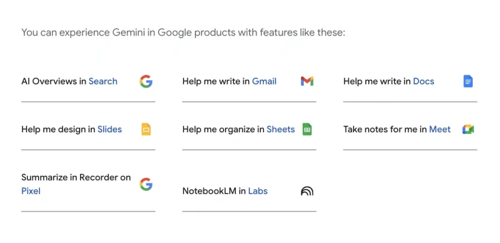 Gemini integrations