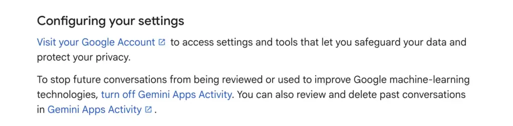 gemini privacy