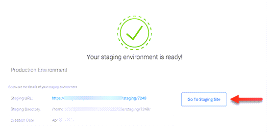 WP BlueHost go-to staging