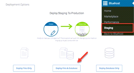 Bluehost deploy staging