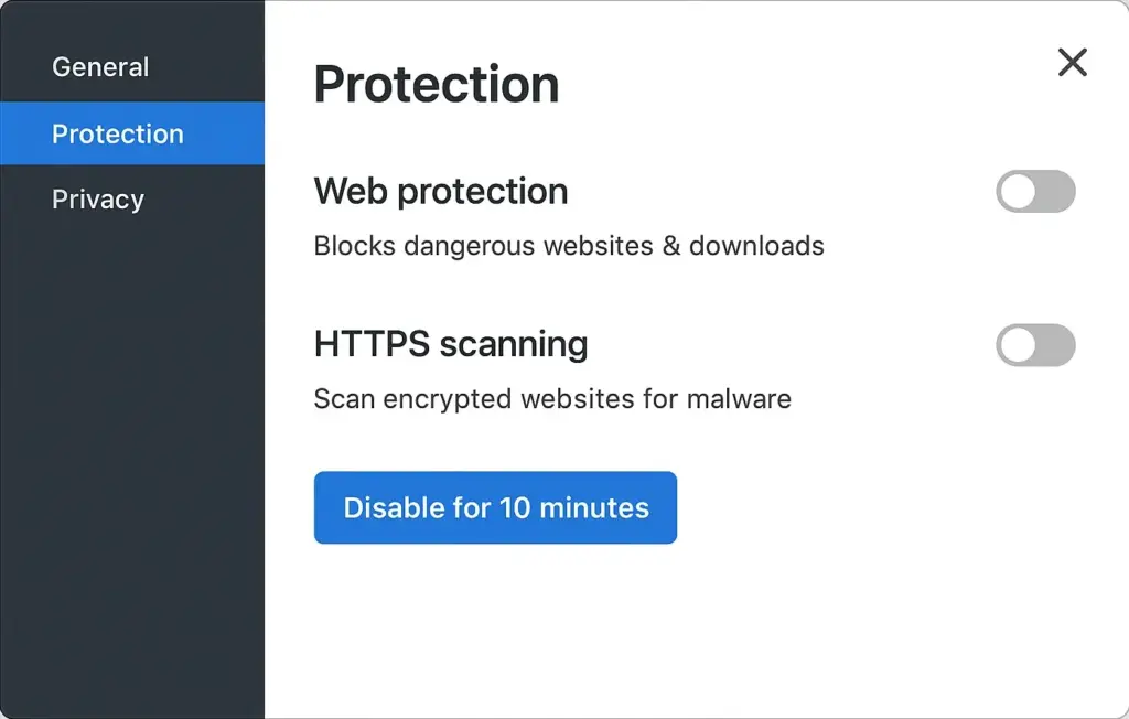 Disable your antivirus or firewall