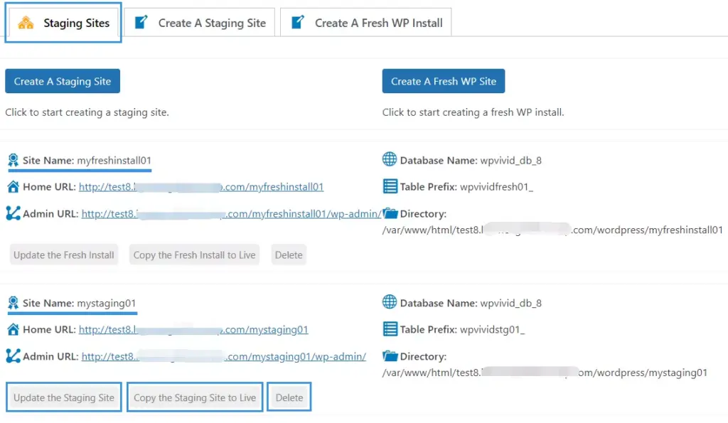 Push staging to live wpvivid