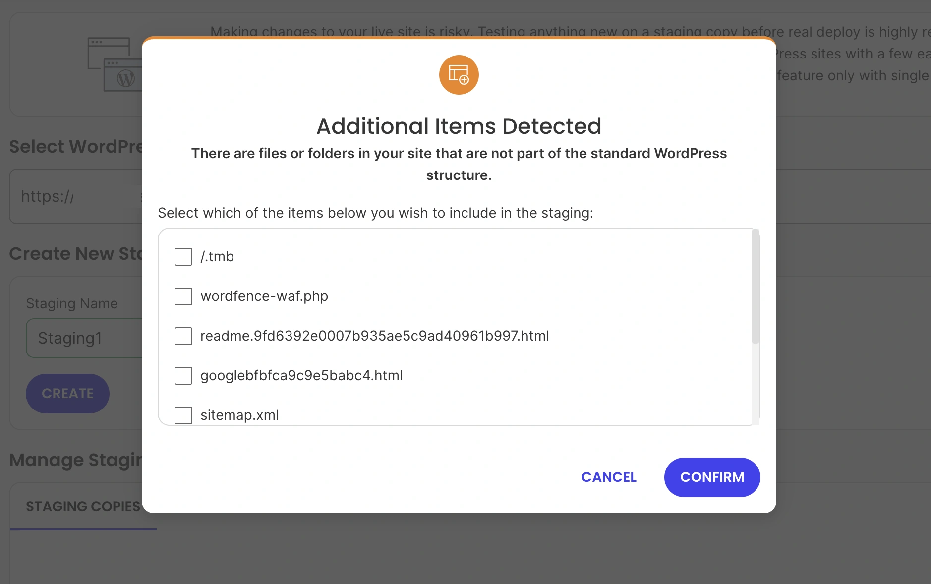 Siteground staging confirmation