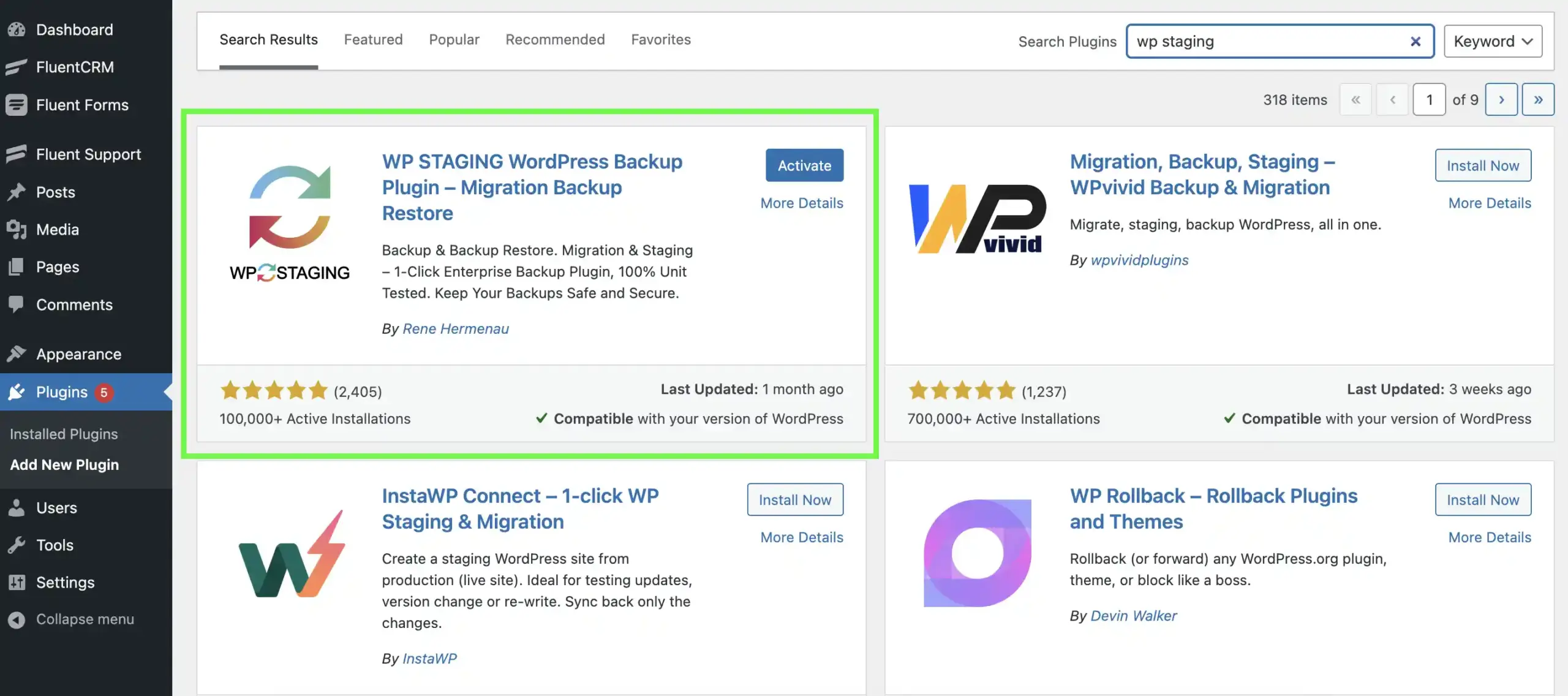 WP Staging Plugin, wordpress staging site