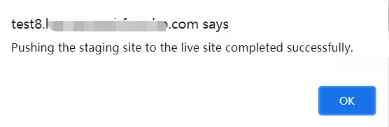 staging site live confirmation wpvivid