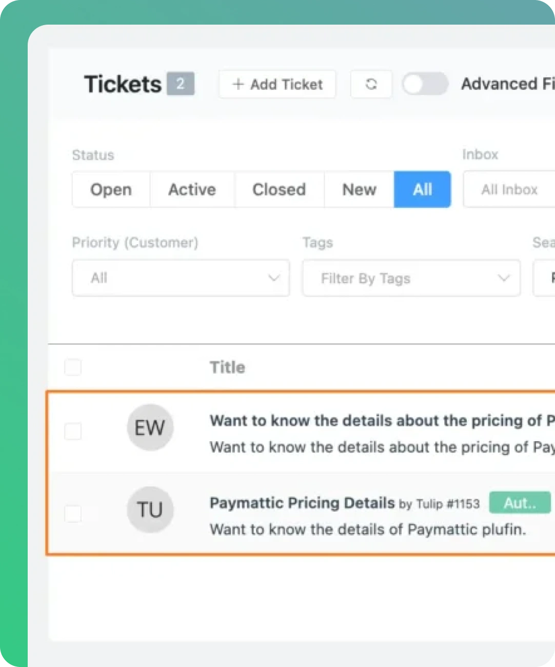 Track and manage paid support from one place