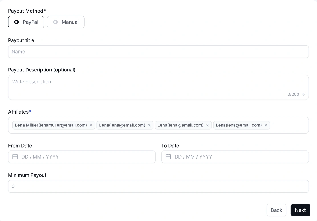 payout fluent affiliate