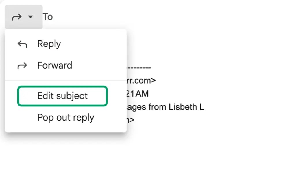 Edit email subject line in gmail, forwarding an email