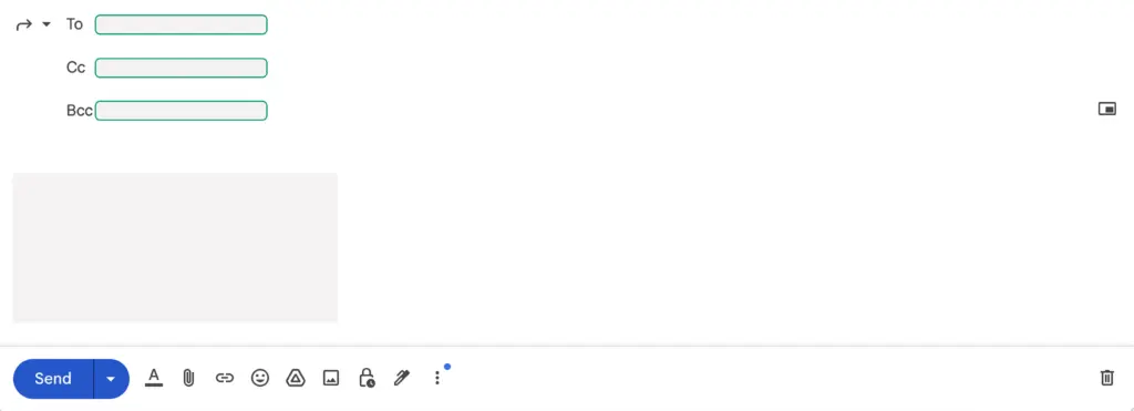 Email to, cc, bcc, field
