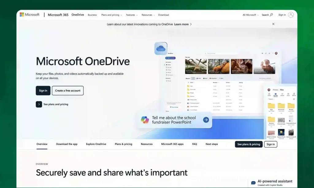 Google Drive Alternatives - Microsoft OneDrive