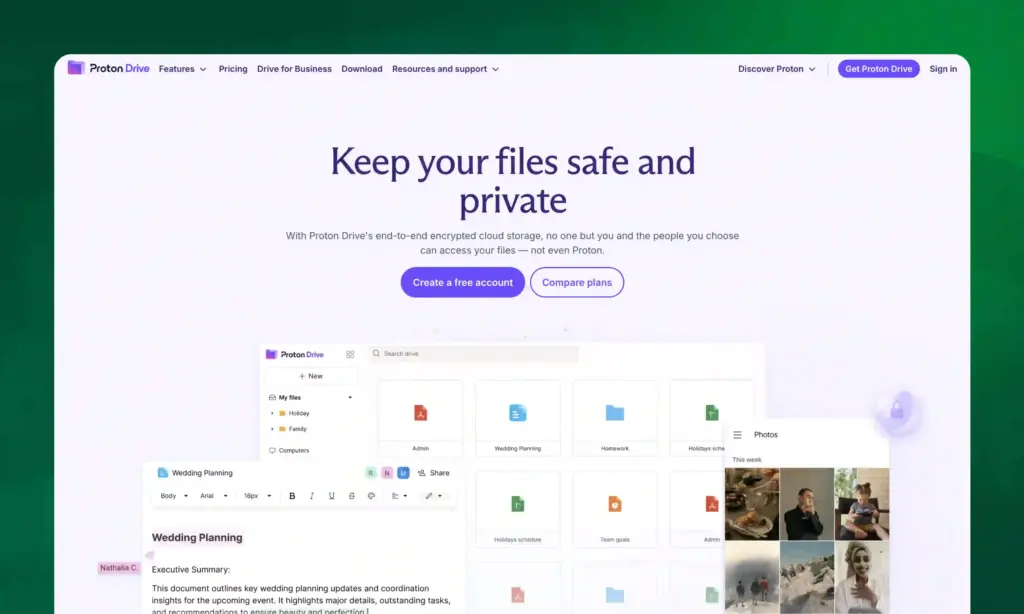 Google Drive Alternatives - Proton Drive