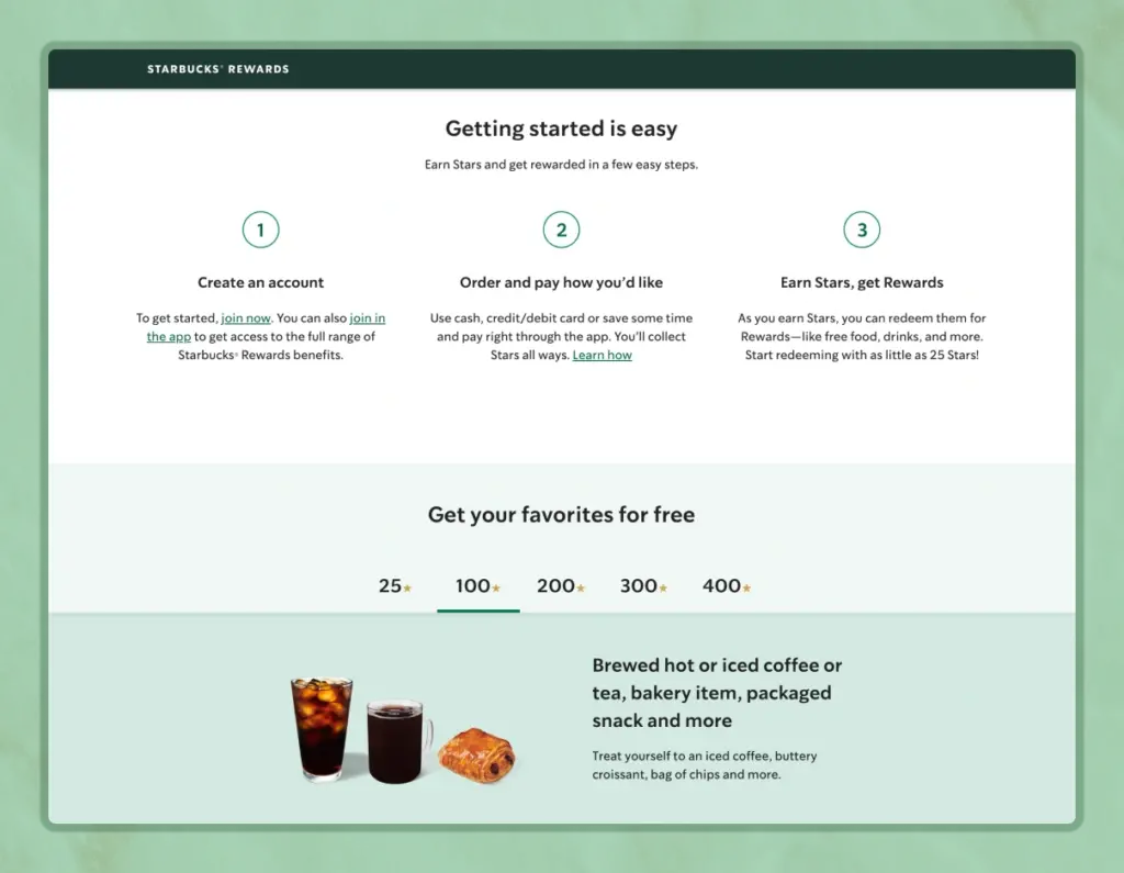 Starbucks' rewards program
