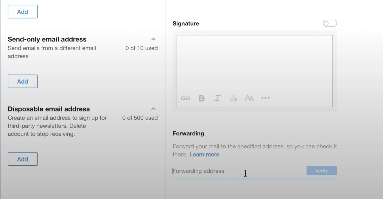 Yahoo email forwarding