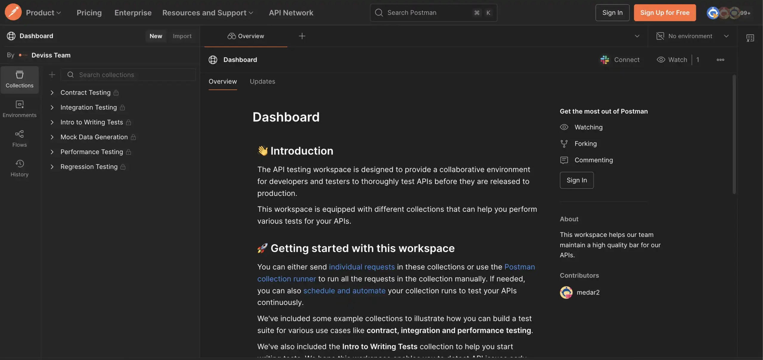 Postman documentation tools