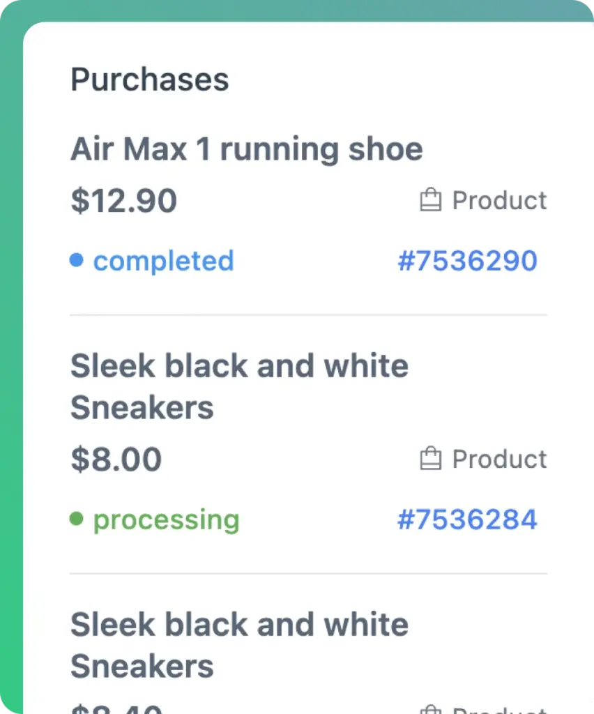 Complete purchase insights