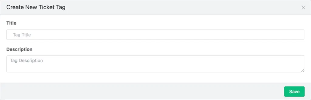 Creating new tag option - Fluent Support
