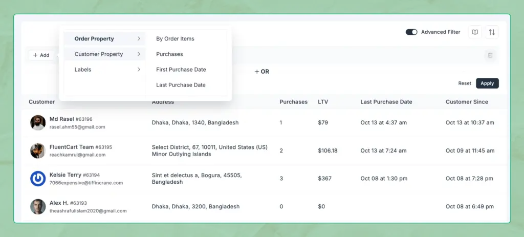 Customer Management - FluentCart