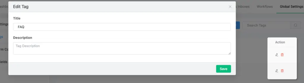 Edit ticket tag option - Fluent Support