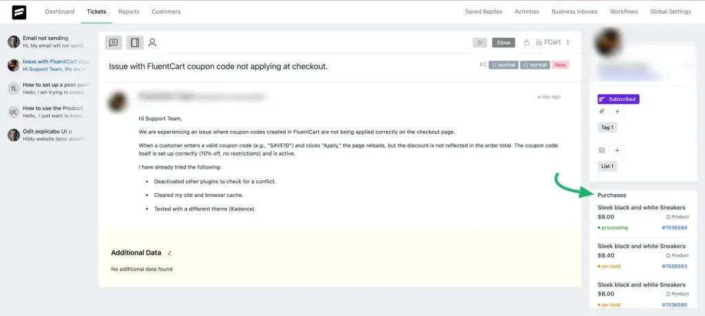 FluentCart Product information in cart
