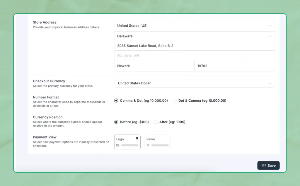 Store Info 2- FluentCart.webp