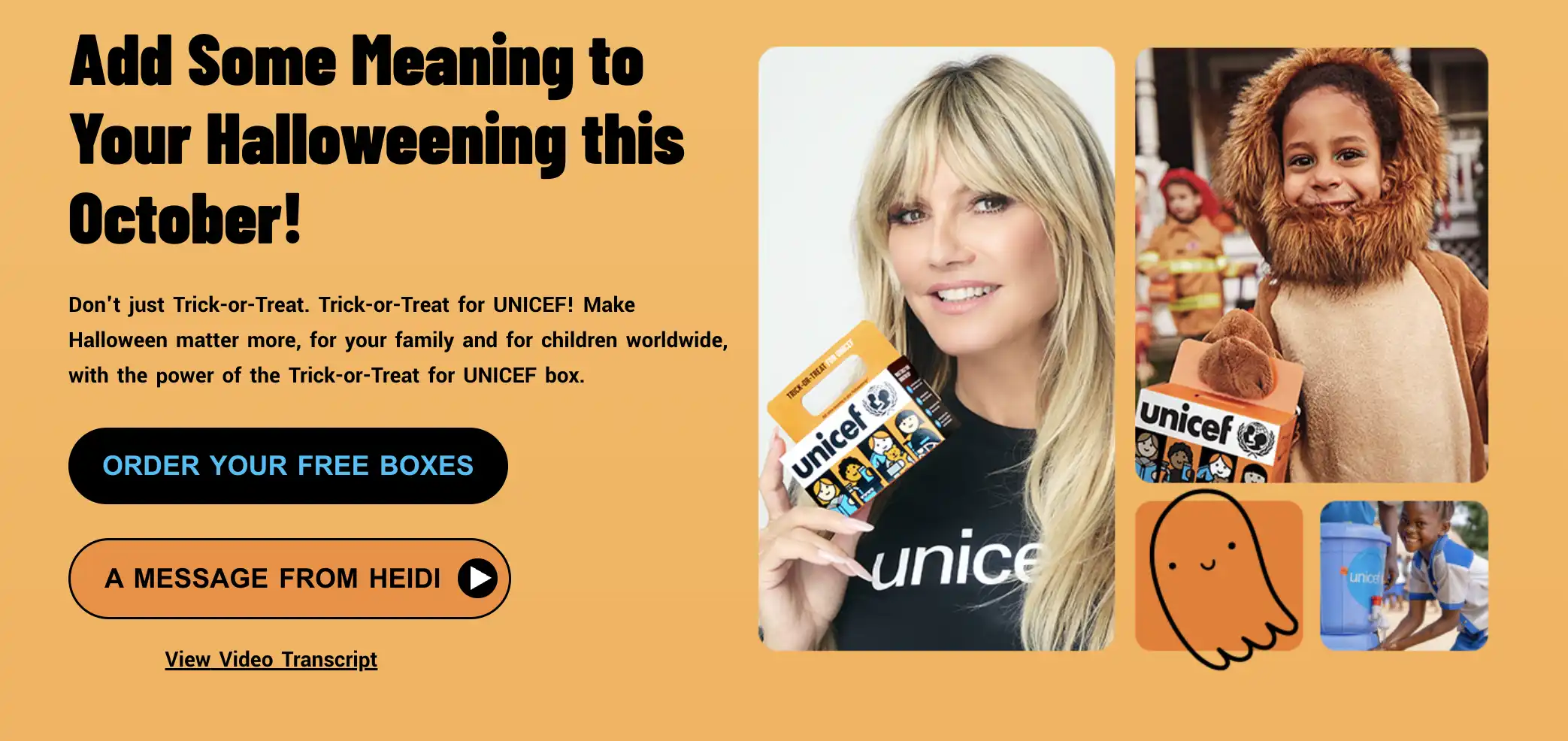 UNICEF, Halloween marketing campaign, Add Some Meaning to Your Halloweening
