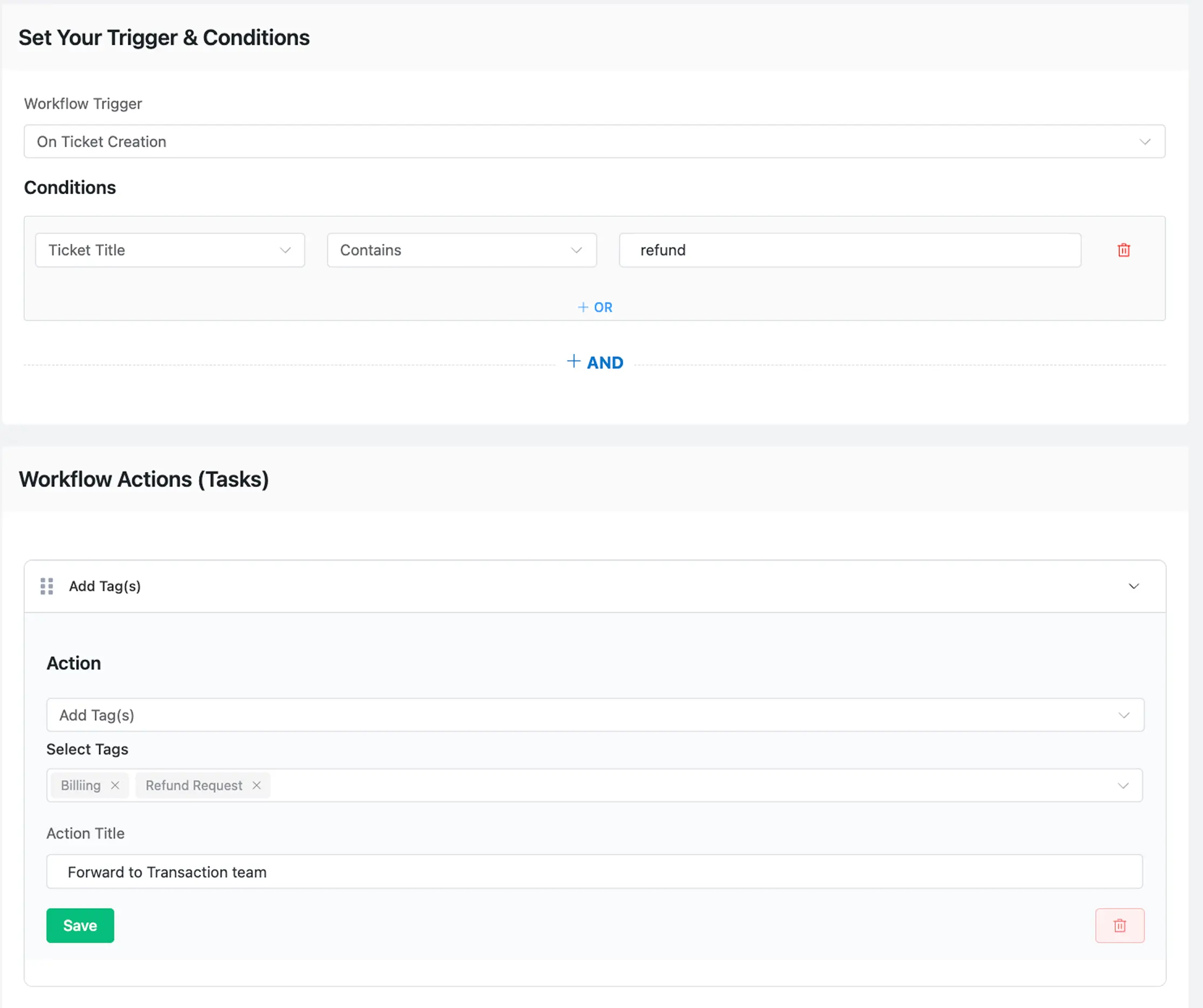 Using ticket tags automatically with Fluent Support
