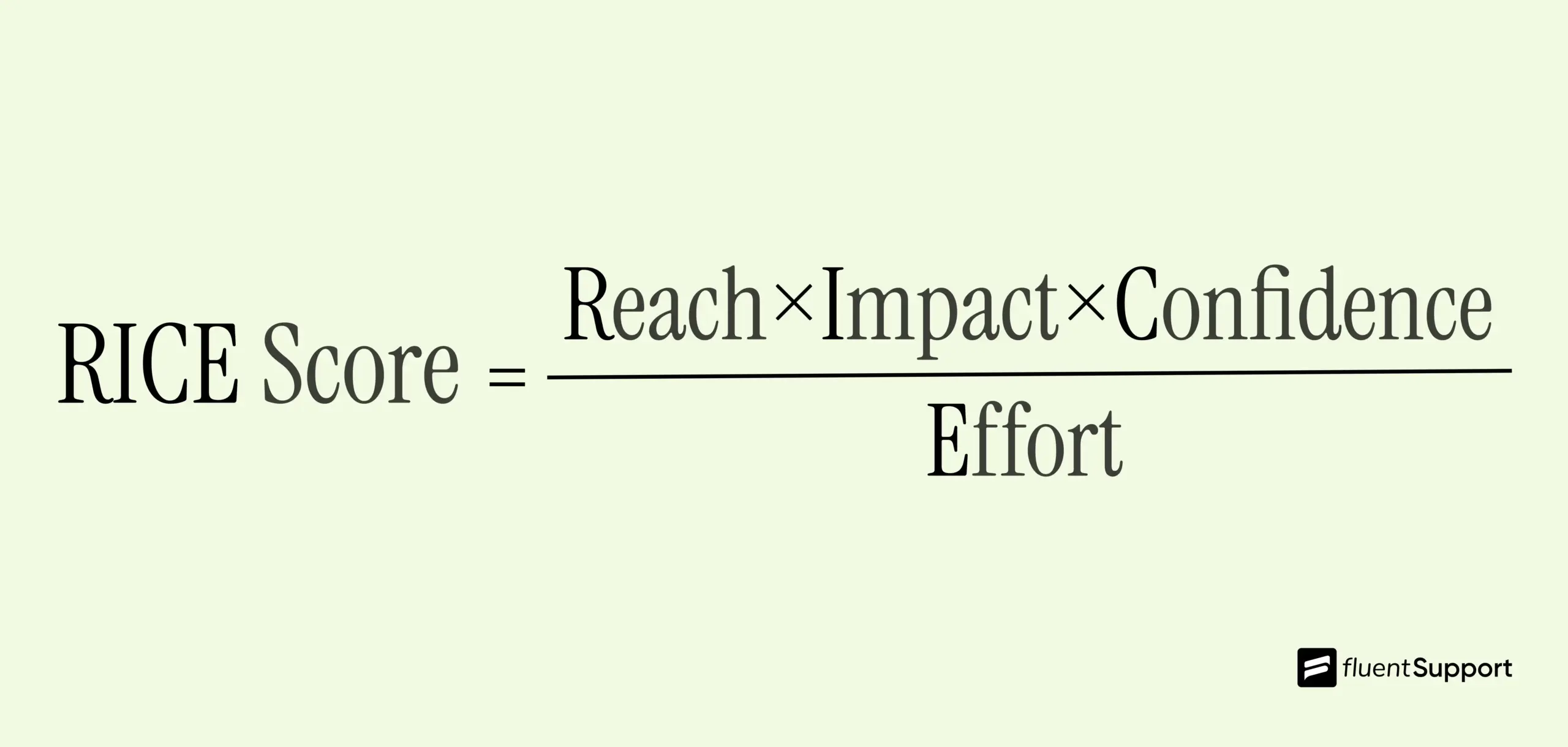 RICE Score formula, RICE framework