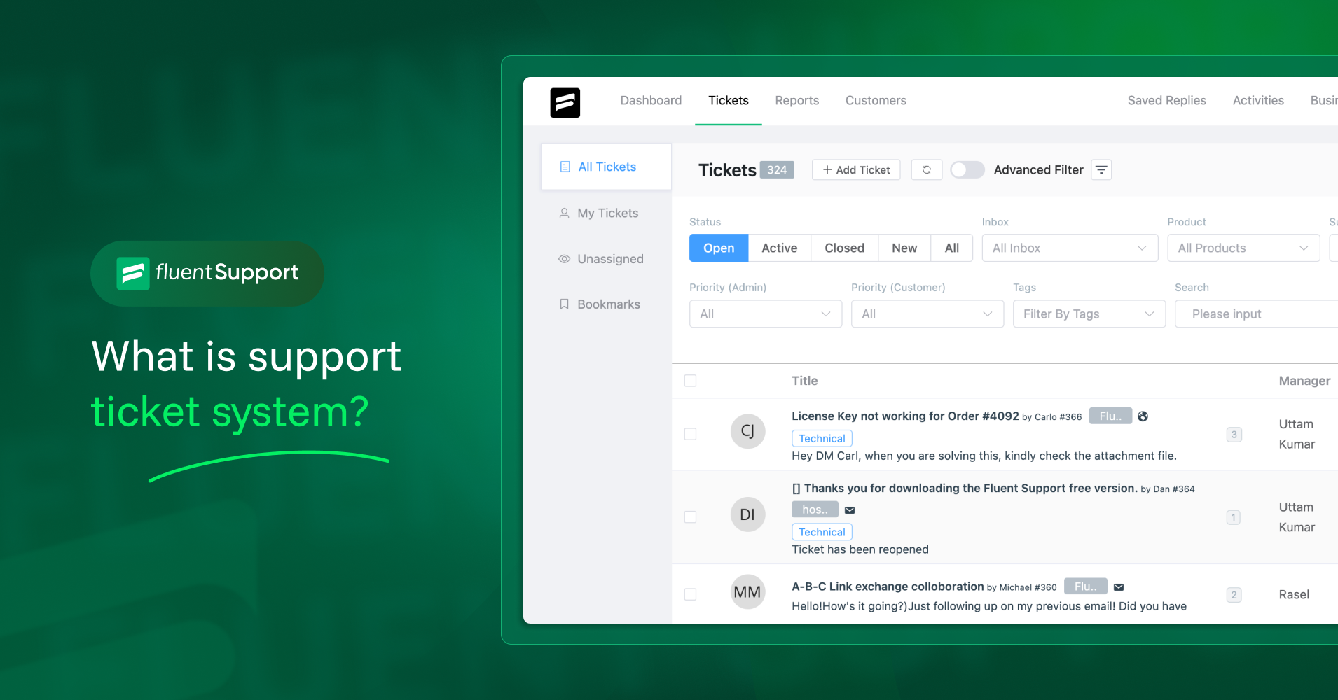 support ticket system