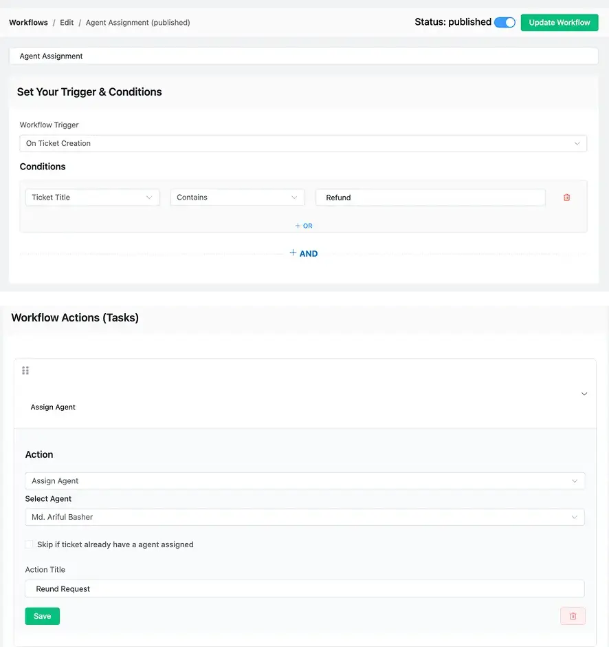 Automatic agent assignment - Fluent Support
