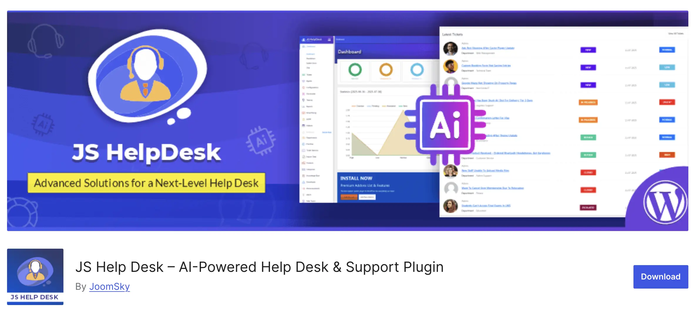 JS HelpDesk, ticketing system for small business, zendesk alternative