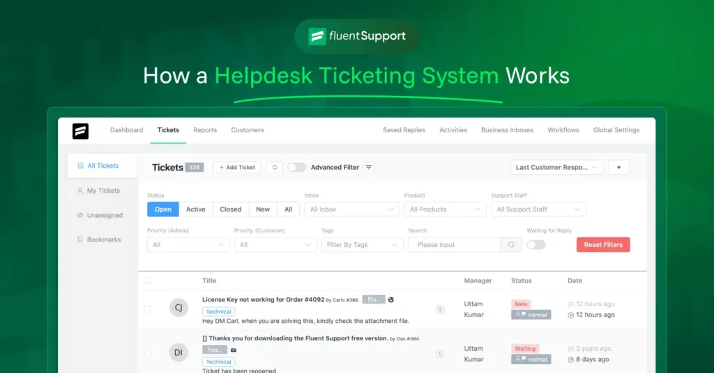 Helpdesk ticketing system