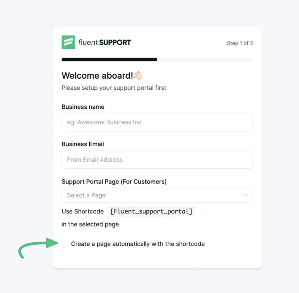Fluent Support onboarding widget