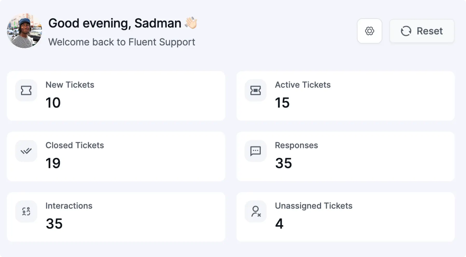 Fluent Support ticket overview interface after the 2.0 update