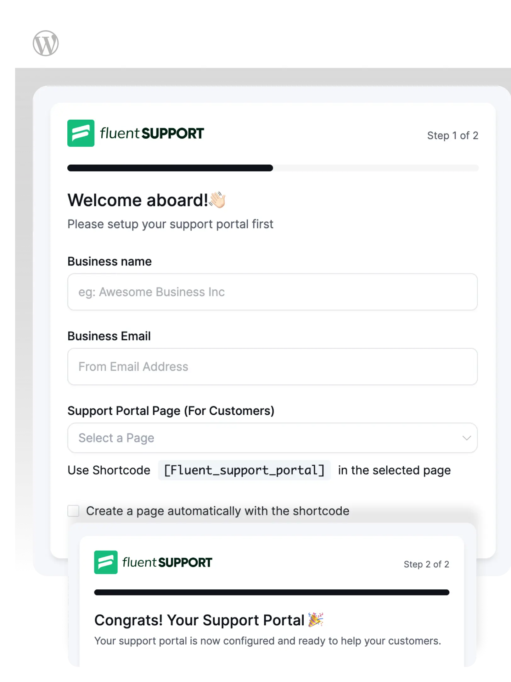 Fluent Support - easy setup