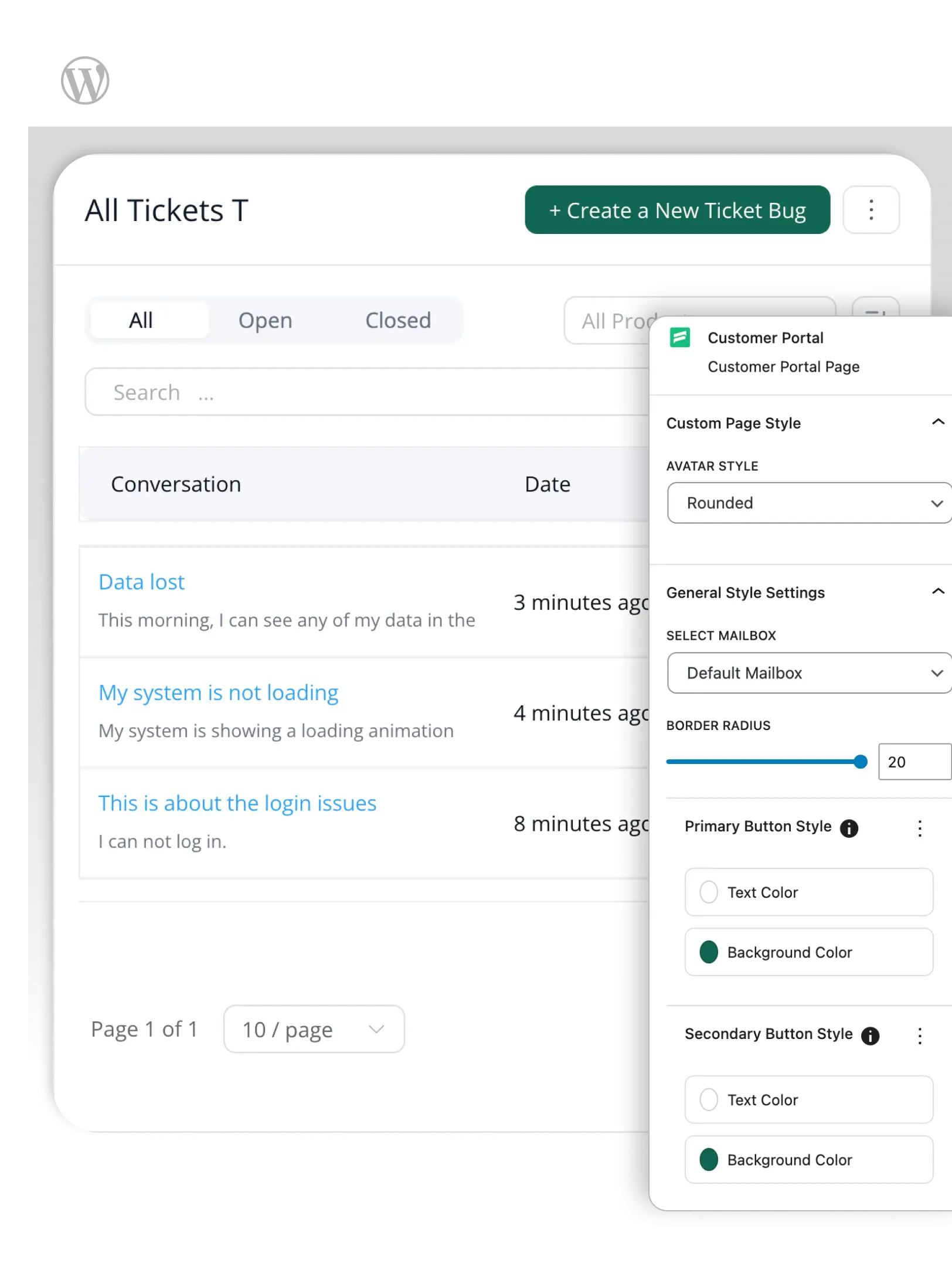 Fluent Support - ticket portal
