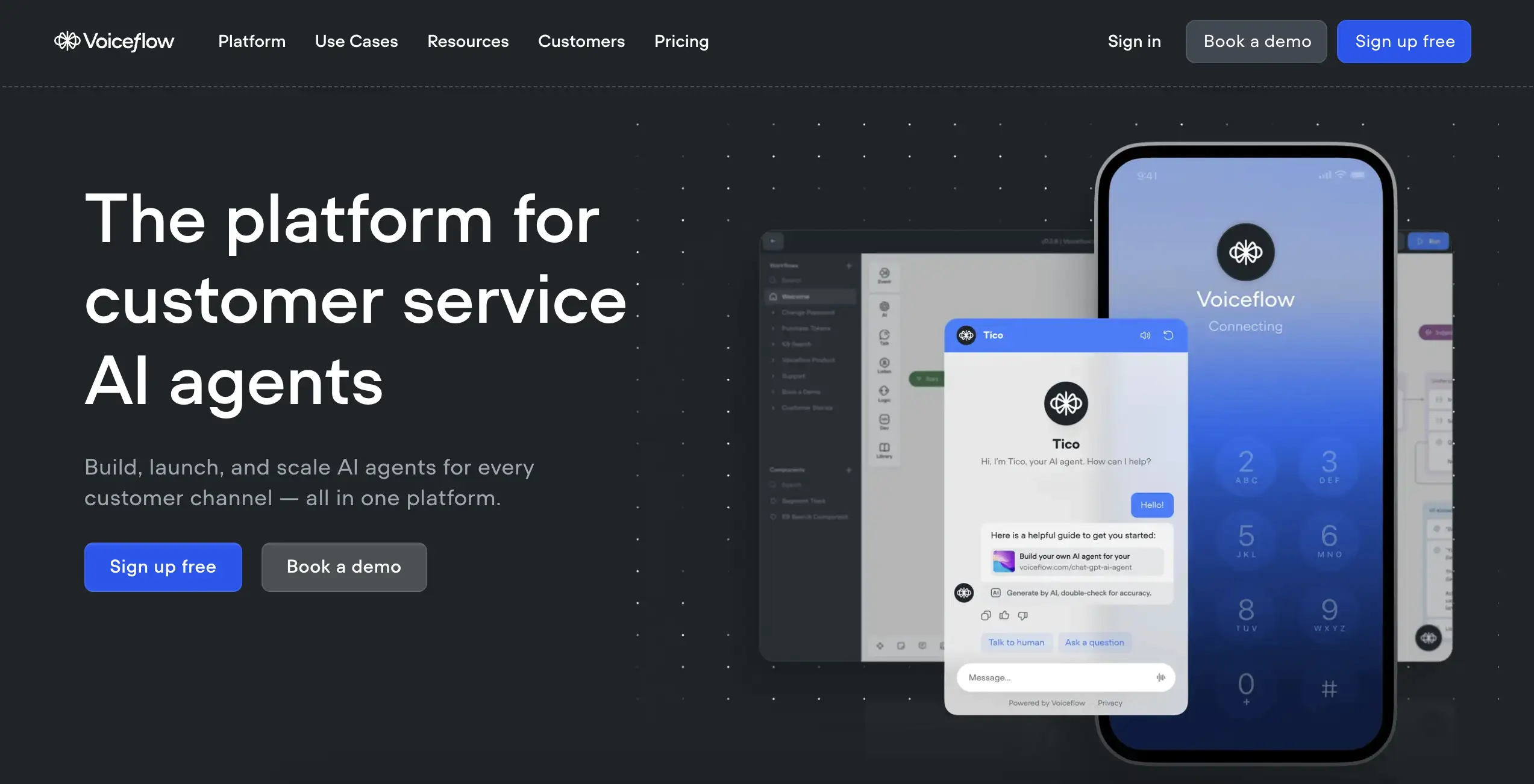 Voiceflow AI agent, Converstaional ai agent builder