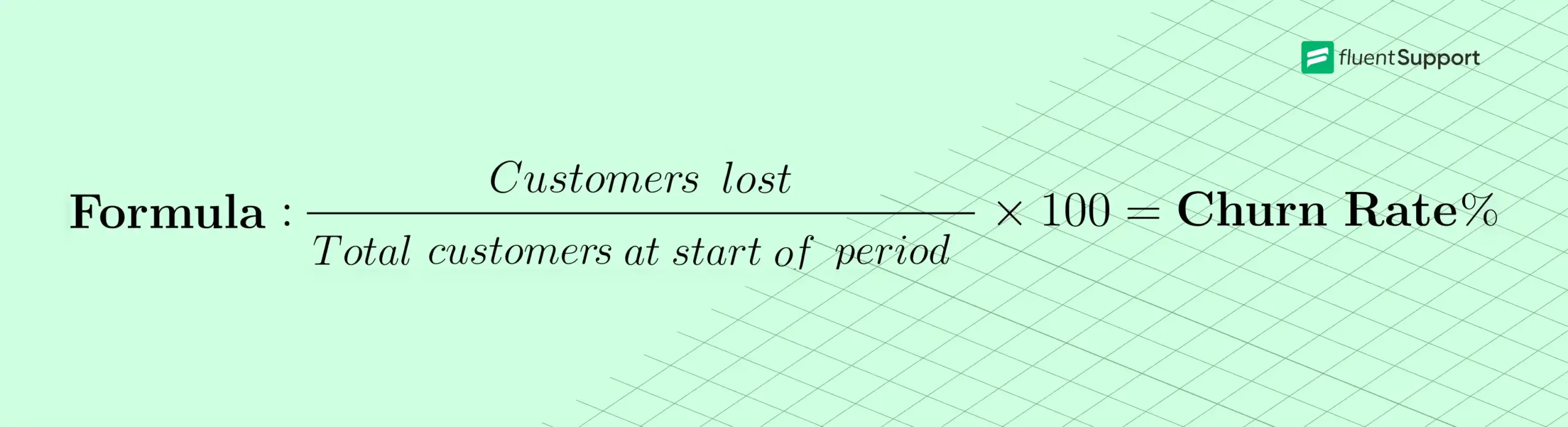 Churn rate equation, customer churn rate