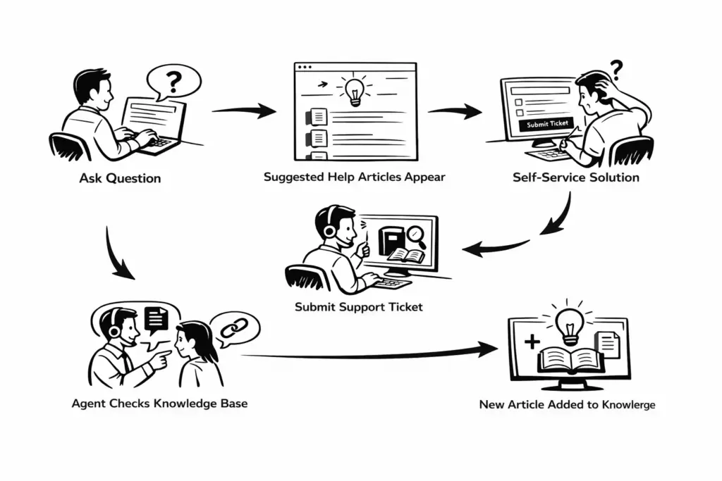 Customer support process flowchart - Help Desk Software Wiki - Fluent Support Blog