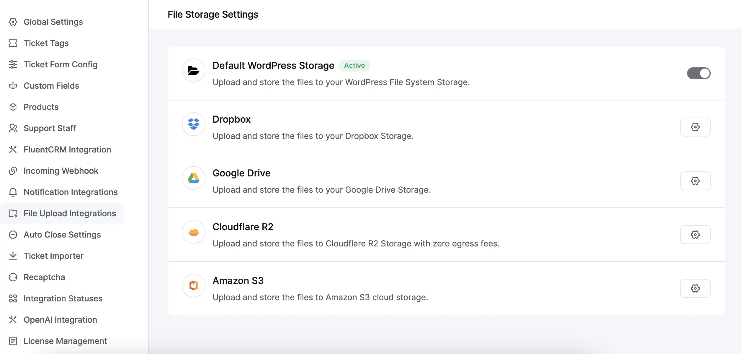 File upload integration, Cloudflare R2 and Amazon S3, Fluent Support