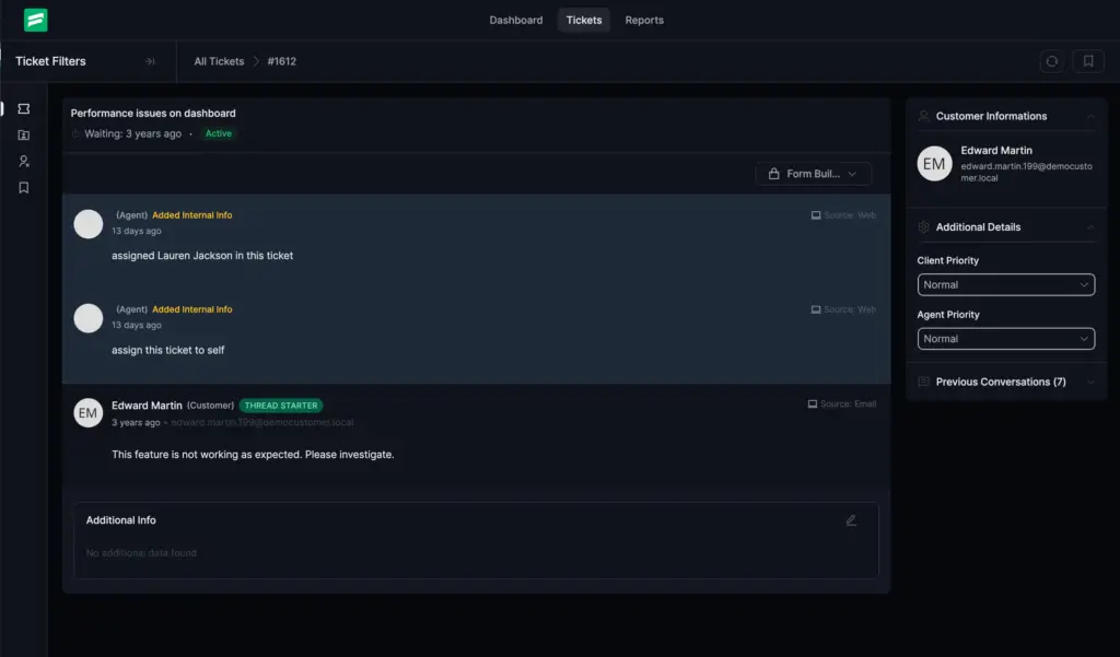 Fluent Support's view ticket persmission