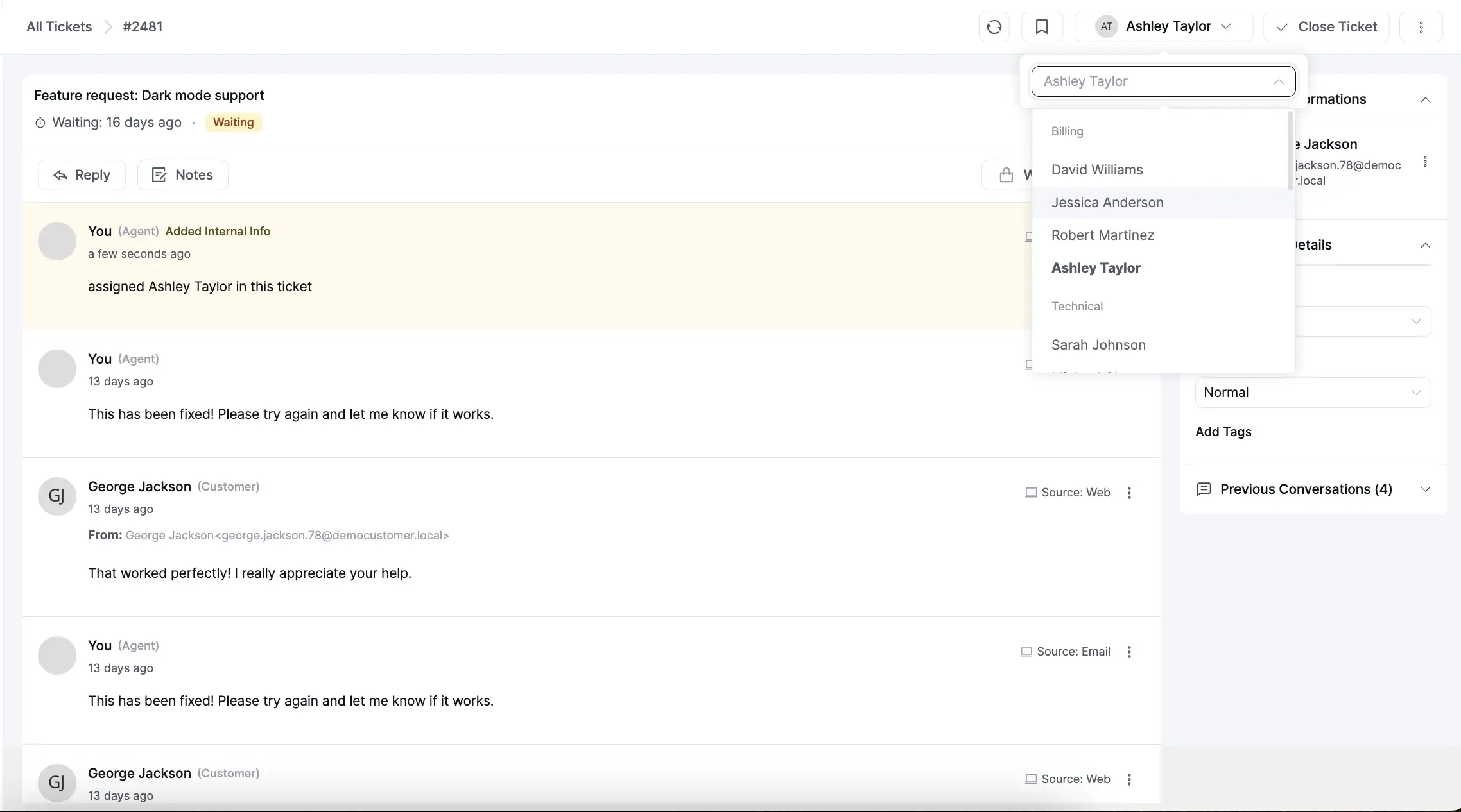 Grouped Agent Assignment, Fluent Support