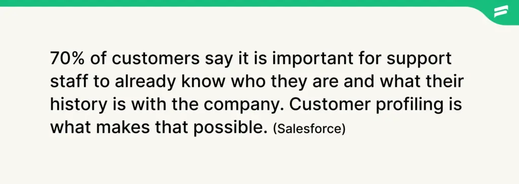 Stats regarding customer context