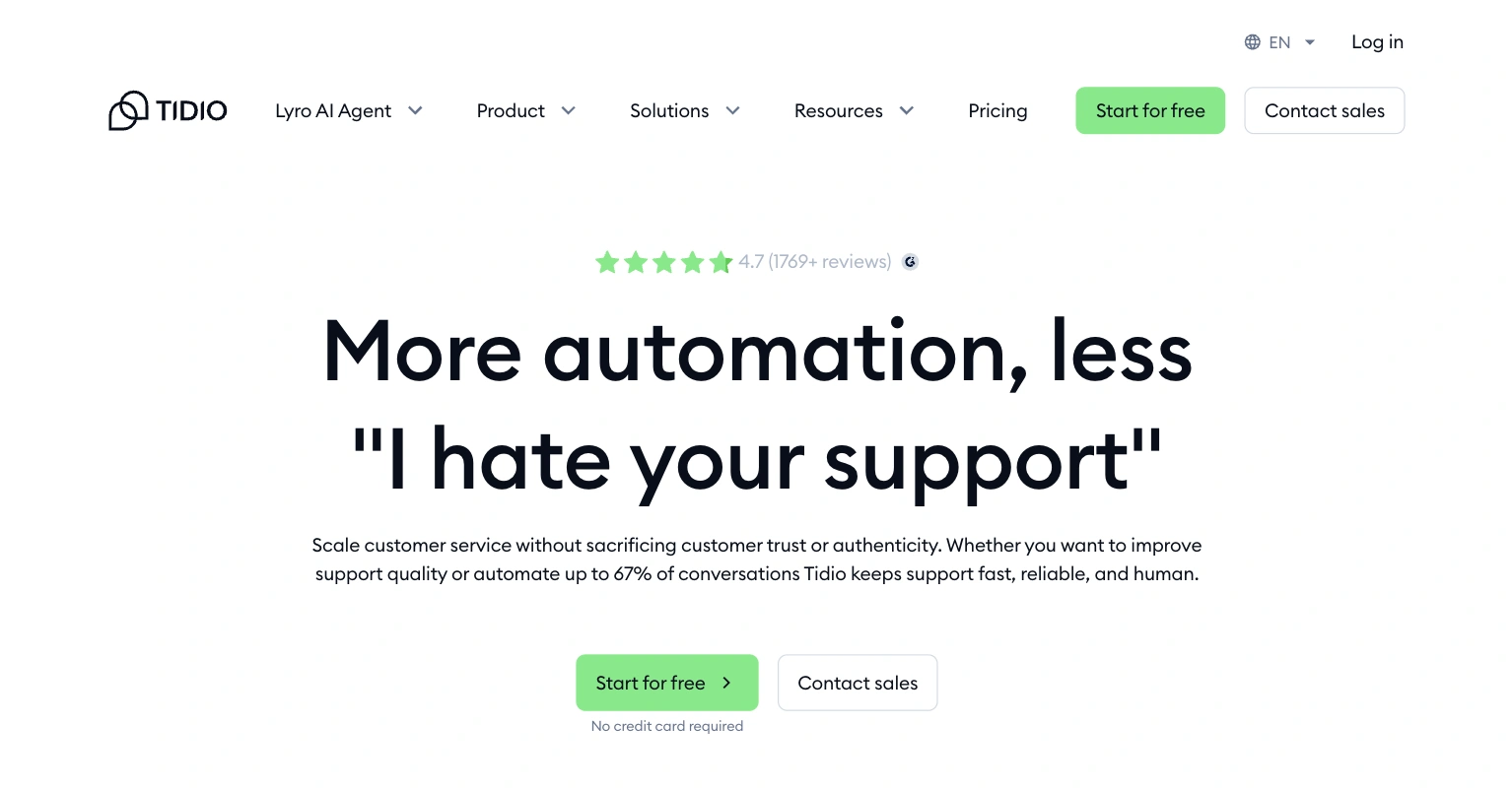 Tidio, Zendesk alternative