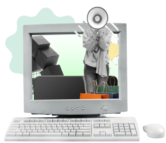 eCommerce hero section image, helpdesk for eCommerce & Retails