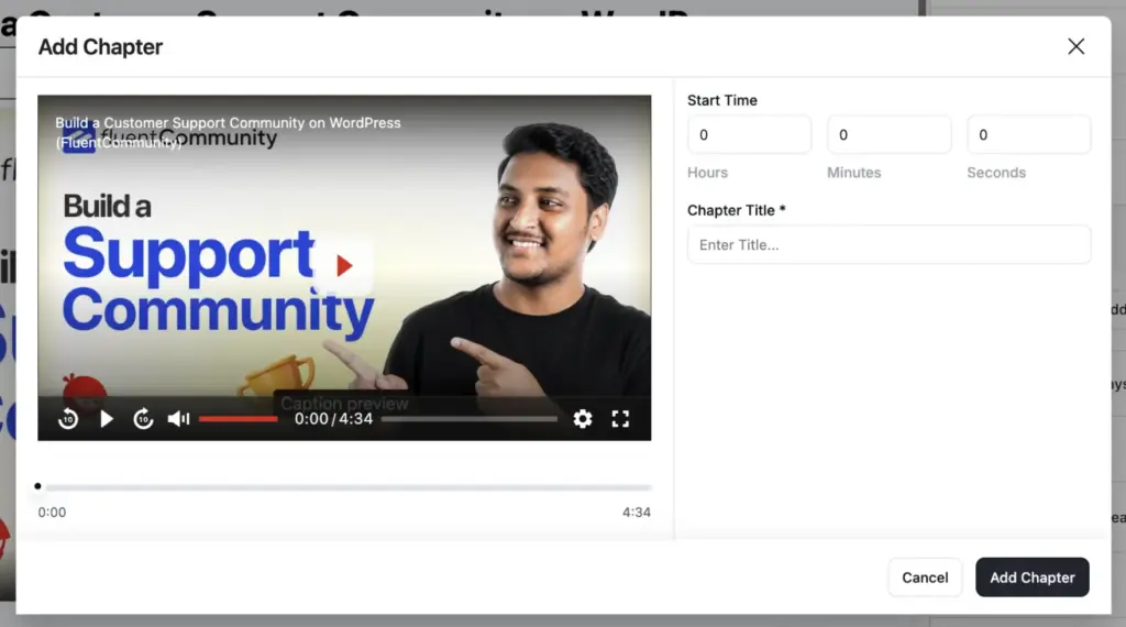 Add chapters on video feature