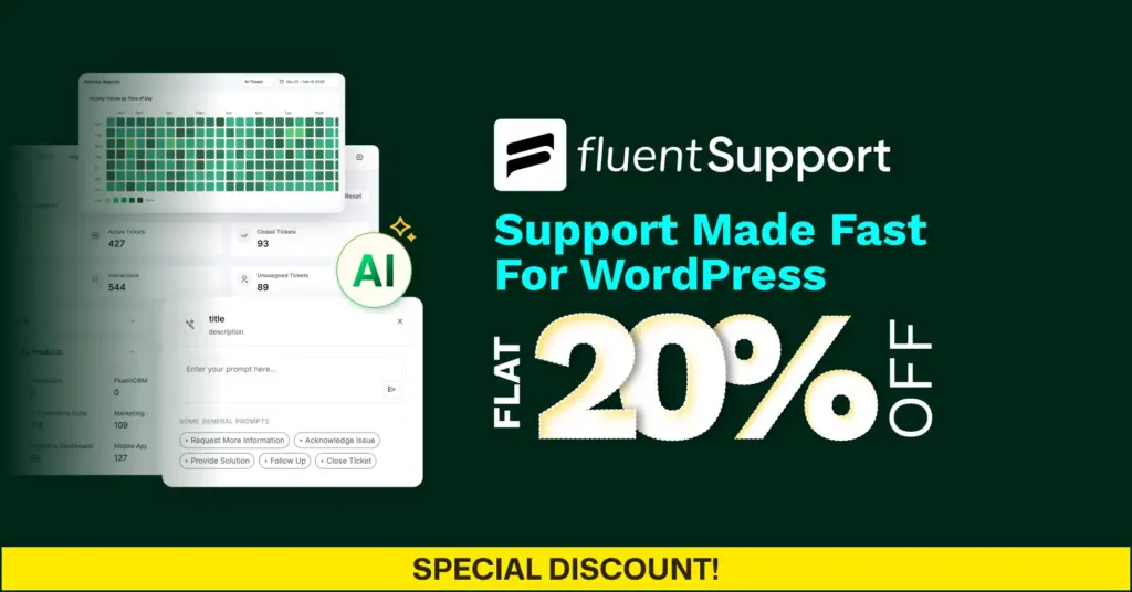 Fluent Support 20% Discount - Special Deal