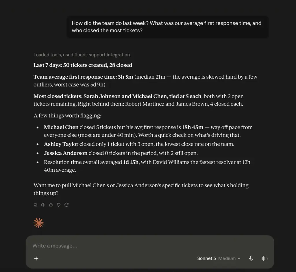 Use case 4-Fluent Support's MCP connection